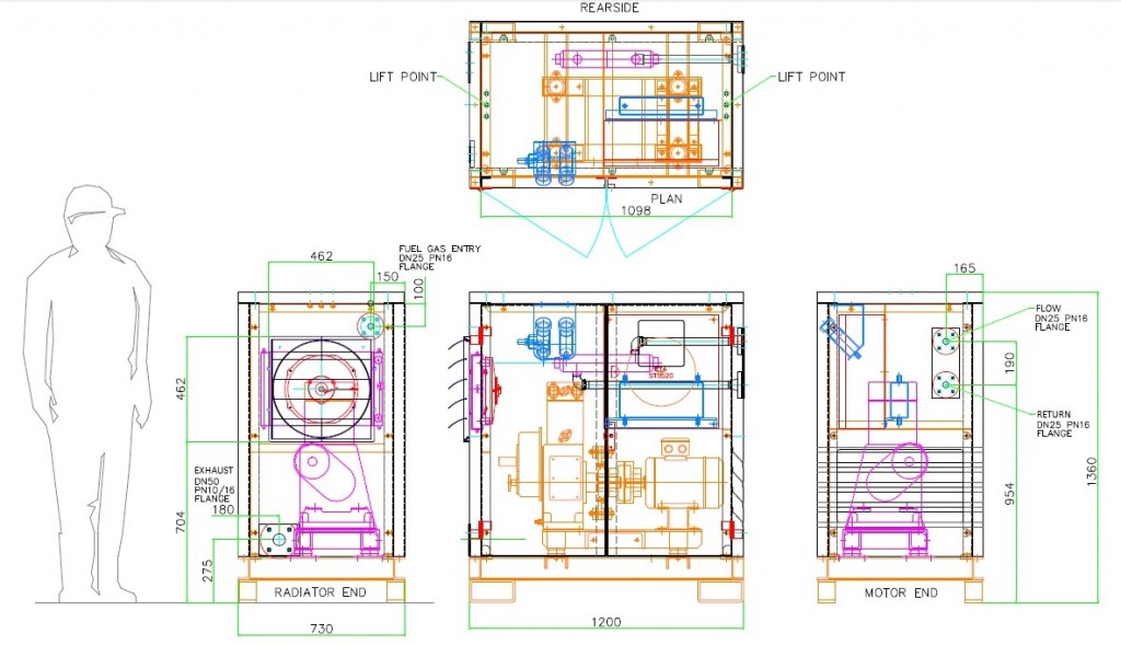 3.8kWe Biogas CHP CAD